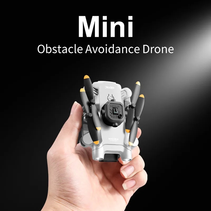 Drone Camera 4K - ミニV30 WiFi 4K HDデュアルカメラ搭載 障害物回避機能付きドローン 折りたたみ式RCクアッドコプター