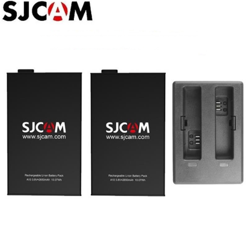 Drone Camera Action - Sjcam-バックアップ充電器,オリジナルの2650mAhバッテリー充電器,sjcam a10 a20用アクセサリ,wifi,カメラ用