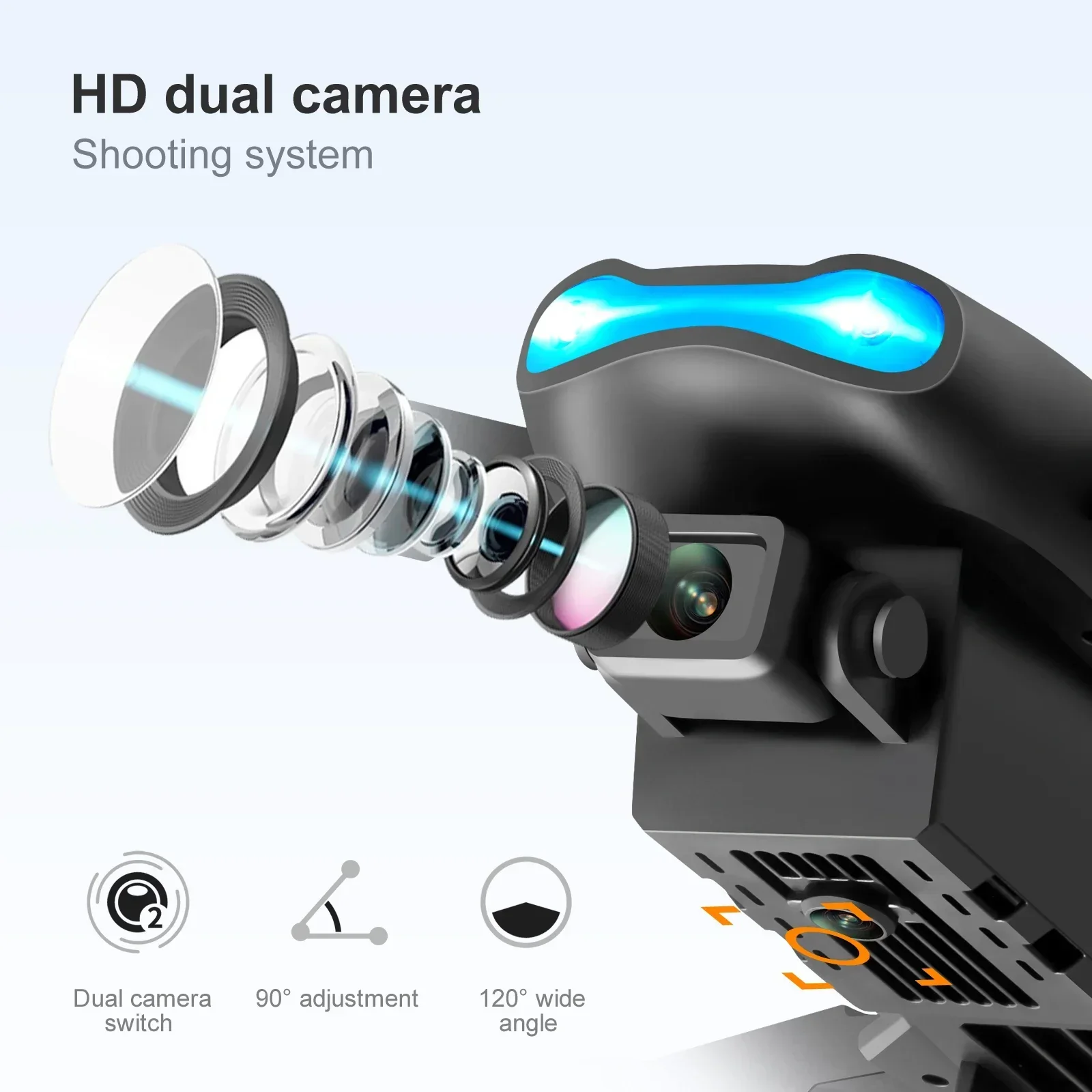 新型E99 Pro HD 4Kドローン デュアルカメラ 高度 - Drone Camera 4K のレビューと価格