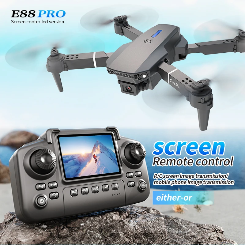 プロフェッショナル E88 プロドローン スクリーン付き 8 - Drone Camera Professional のレビューと価格