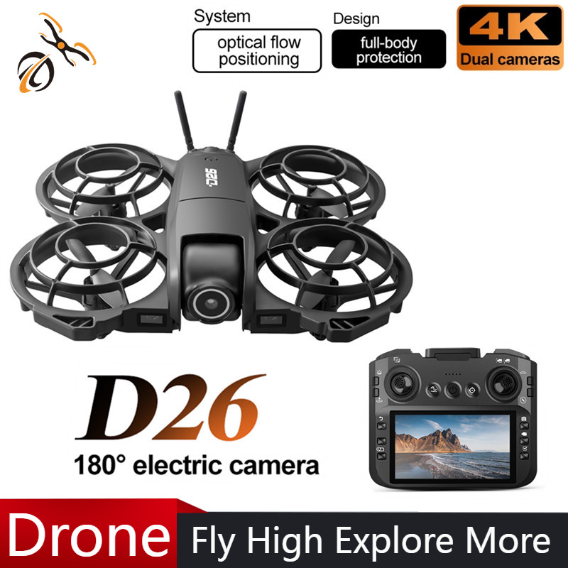 D26 ドローン 4K 空撮HD 180 °   カメラ付き - Drone Camera 4K のレビューと価格