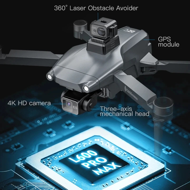 L600 プロマックス GPS ドローンプロフェッショナル  - Drone Camera 4K のレビューと価格