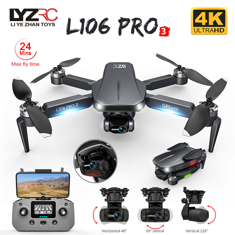ドローンL106pro 3,4K 5g,wifi,fpv,折 - Drone Camera With Gimbal のレビューと価格